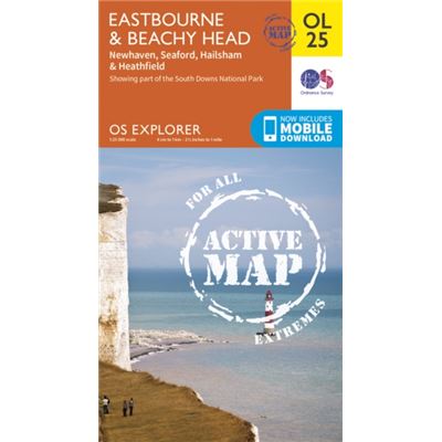 Os Explorer Active Ol25 Eastbourne & Beachy Head (Os Explorer Map Active) (Map)