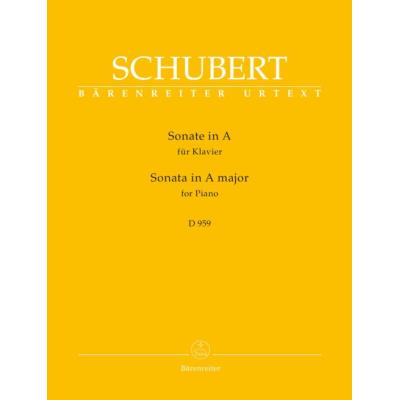Partitions Classique Barenreiter Schubert F. - Sonata In A Major D 959 - Piano Piano