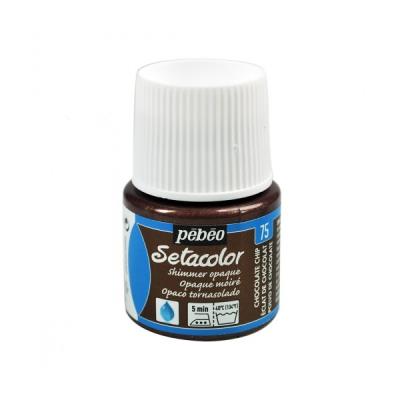 Peinture textile Pébéo setacolor opaque moiré Eclat de chocolat N°75