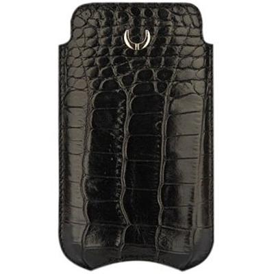 BeyzaCASES SlimLine Classic Croco Black - housse cuir pour iPhone 4