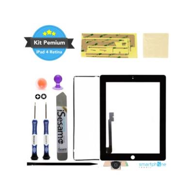 Kit premium réparation vitre tactile ipad 4 - noir