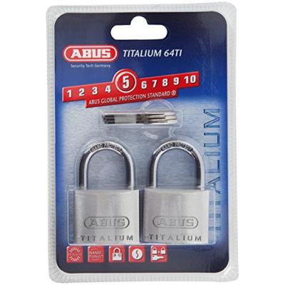 Abus 64ti/40 titalium padlock 40mm twin pack