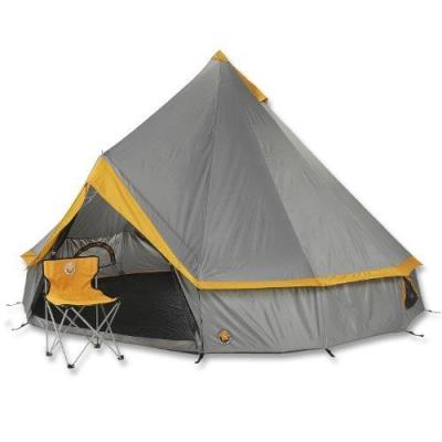 Grand canyon indiana tente ronde 8 personnes gris sable 400 x 250 cm