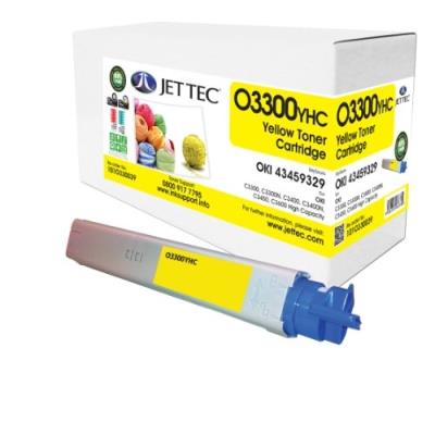 Jet tec 43459329 cartouche de toner laser remanufacturée pour oki 43459329e haute capacité 2500 pages jaune