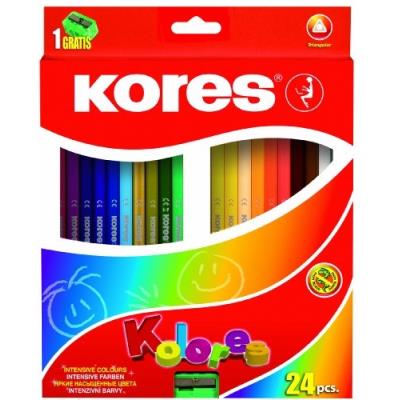 Kores crayons de couleur, ?tui en carton de 24 + krpcolab002