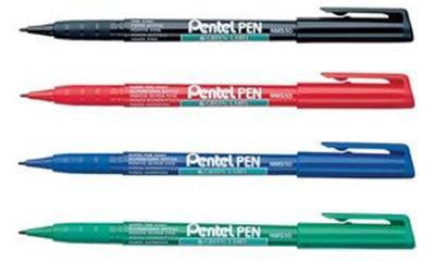 Pentel - Marqueur Permanent Green-Label Nms50, Noir