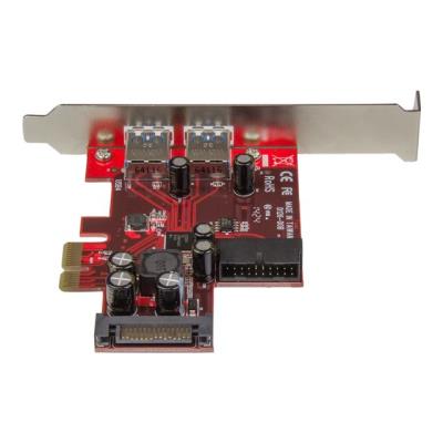 StarTech.com 4-poorts PCI Express USB 3.0 kaart - 2 extern, 2 intern - SATA-voeding - USB-adapter