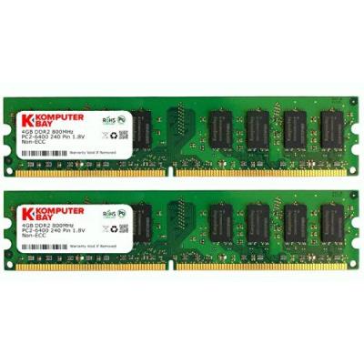 Komputerbay 8Gb 2X4Gb Ddr2 800Mhz Pc2-6300 Pc2-6400 Mémoire Ddr2 800 (240 Pin) Dimm Bureau