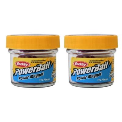 Berkley powerbait micro maggots asticots rouge twin pack 110 pack