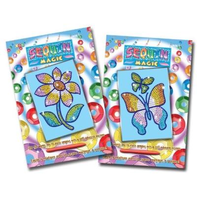 SEQUIN ART - PACK CHAT & PAPILLONS