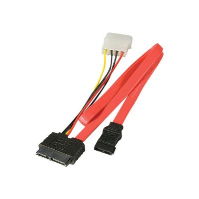 Lindy Slimline SATA Cable with 5.25 PSU Power Connection - SATA-kabel - 30 cm