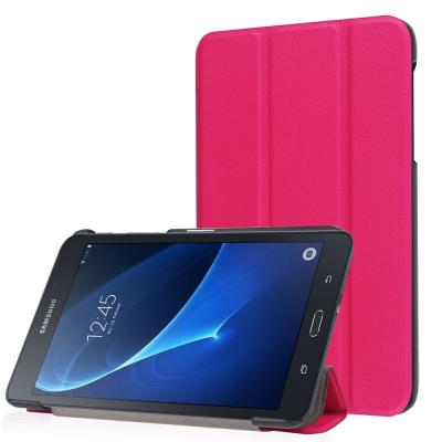 Etui en PU trois plis pour Samsung Galaxy Tab A 7.0 T280 T285 - Rose