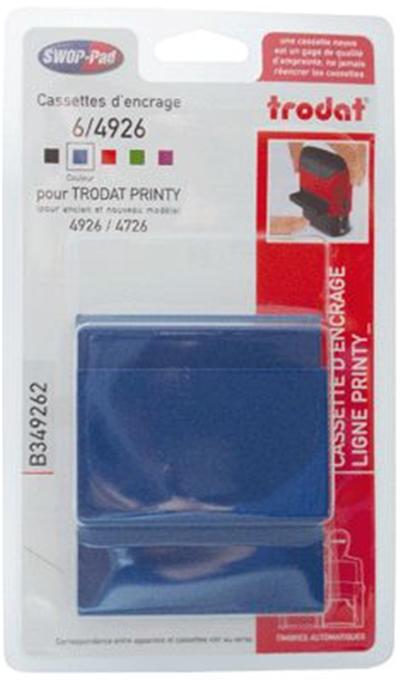 Trodat - Cassette Ref 6/4926 Encre Bleu - Blister De 3