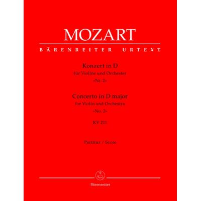 Partitions classique BARENREITER MOZART W.A. - CONCERTO EN RE MAJEUR POUR VIOLON ET ORCHESTRE N°2 KV 211 - CONDUCTEUR Grand format