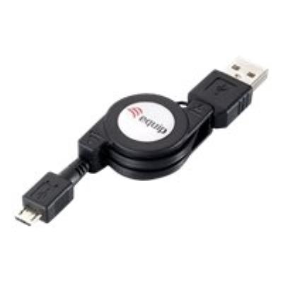 Cable - equip - USB USB2.0 Type A -> Micro B St/St 1,00m aufrollb