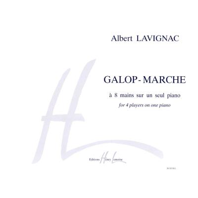 Partitions classique LEMOINE LAVIGNAC ALBERT - GALOP - MARCHE - PIANO 6 MAINS Piano