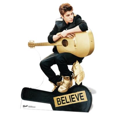 Figurine géante Justin Bieber avec guitare