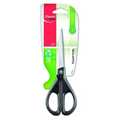 Maped Ciseaux Essentials Green Symétrique Bout Rond 17 Cm 468010