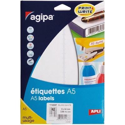 Agipa - Etiquette Adhesifs A5 8x45 Pour Bijoutiers - Etui 306
