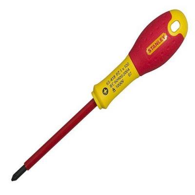 Stanley Fatmax Tournevis Isolé Pozidriv Pz0X75Mm Rouge/Jaune Import Grande Bretagne