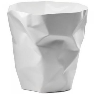 Poubelle Design Froissée Blanche Essey Couleur Blanc Matière Pvc