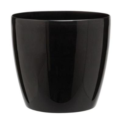 Elho 2054370 Brussels Diamant Pot De Fleur Ronde Noir Métallisé 22 X 22 X 20 Cm
