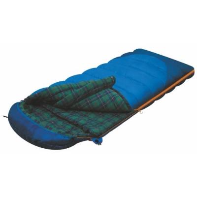 Alexika tundra plus fermeture éclaire à droite sac de couchage 90 x 190+35 cm bleu kariertes vert