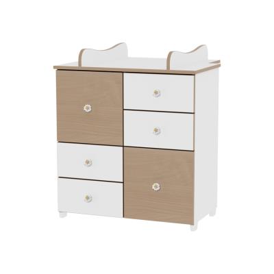 Commode avec plan à langer chambre bébé / enfant Hêtre