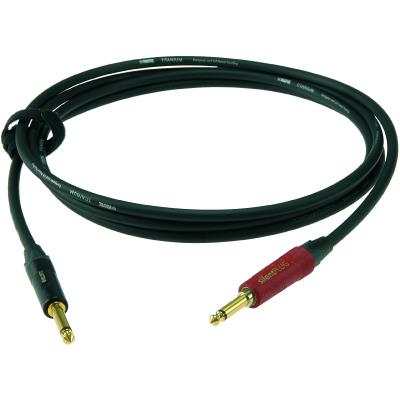 Accessoires guitares KLOTZ TI-0600PSP TITANIUM HIGH END GUITARE NOIR 6,0 M Cable jack guitare