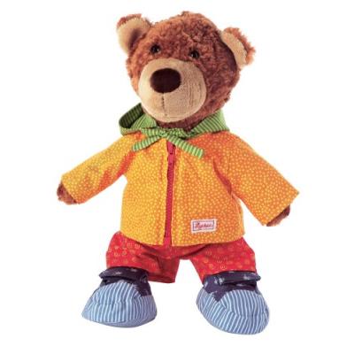 Sigikid 40031 garçon, peluche d'activités nounours, habillage et déshabillage, multicolore