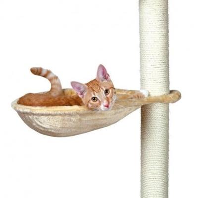 Trixie hamac - nid xl pour griffoir pour chat beige peluche
