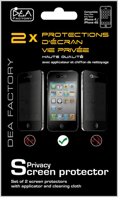 Protection d'ecran Confidentialité / Vie privée pour iPhone 4 et 4S - DEA