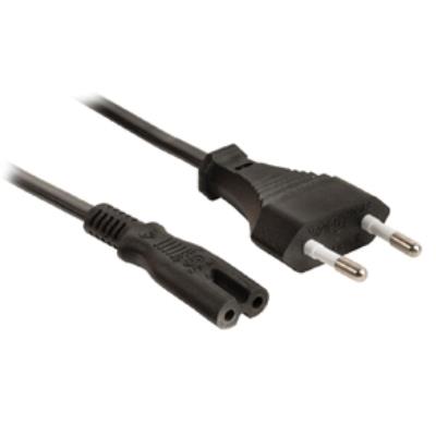 Câble dalimentation à prise européenne mâle droit - iec-320-c7 2.00 m noir valueline