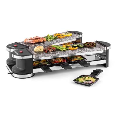 Klarstein Tenderloin 100 Raclette-grill 1200W 8 personnes 2x plaques en pierre naturelle