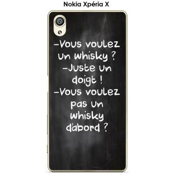 Coque Sony Xperia X Design Citation Vous Voulez Un Whisky Ecrite A La Craie Etui Pour Telephone Mobile Achat Prix Fnac