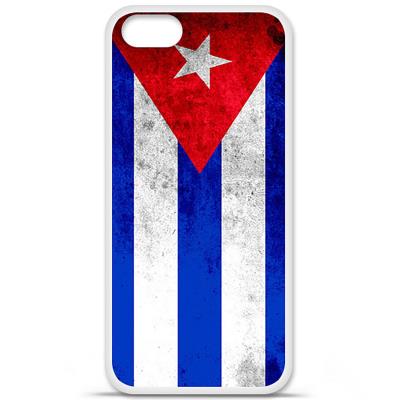 Coque en silicone imprimée compatible iPhone 5 iPhone 5S Drapeau Cuba