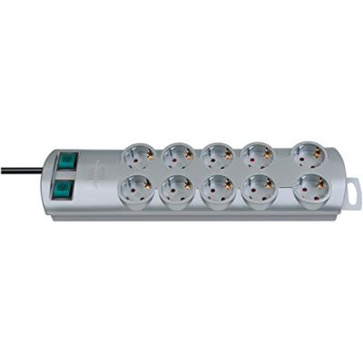 Primera-Line 1153390120 - Steckdosenleiste 10-fach 2.0m silber (Import Allemagne)