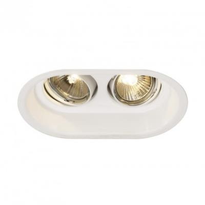SLV BELGIUM Spot plafond encastrable Horn 2 L18 cm - Blanc