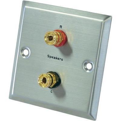 Panneau de connexion mur 2 prises banane speakers 205098