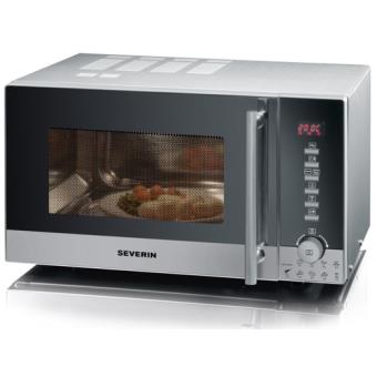 SEVERIN MW 9722 - Four micro-ondes combiné - grill - 20 litres - 800 Watt - inox/argent