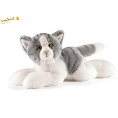 Chat Gris et Blanc Couche 30cm