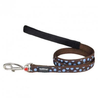 Meilleurs prix pour Red dingo - laisse design pour chien - marron pois bleus - m