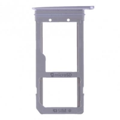 Tiroir carte sim micro sd gris pour samsung galaxy s7 edge sm-g935f