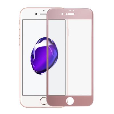 Protecteur écran en verre trempé Curved Print Full pour iPhone 7 Plus - Rose Gold