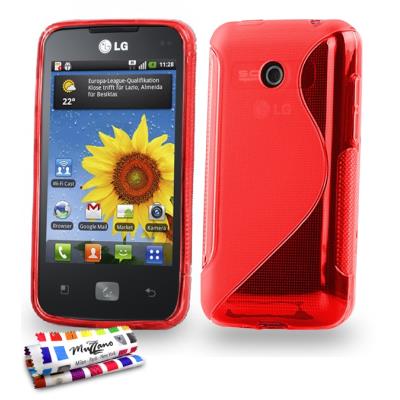 Coque Souple ORIGINALE Ultra Fine Rouge , Le S, Premium de MUZZANO pour LG OPTIMUS HUB