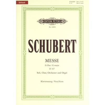 Partitions classique EDITION PETERS SCHUBERT FRANZ - MASS NO.2 IN G D167 - MIXED CHOIR (PAR 10 MINIMUM) Choeur et ensemble vocal