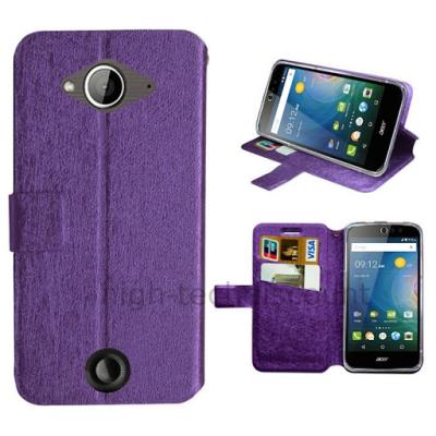 Housse etui coque pochette portefeuille pour Acer Liquid Z530 - MAUVE