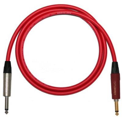 Designacable Van Damme XKE Câble de guitare avec connecteurs jack Neutrik NP2X-AU vers NP2X 5 rouge