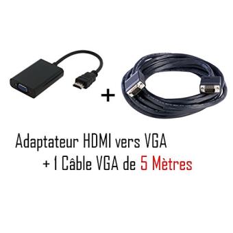 15% sur CABLING® 2m HDMI mâle vers VGA mâle D-sub HD 15 broches M