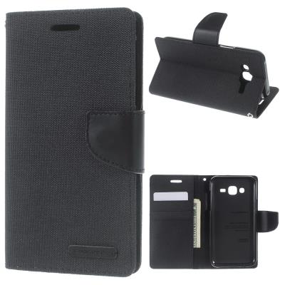 Etui en PU MERCURY GOOSPERY Canvas pour Samsung Galaxy J5 SM-J500F - Noir